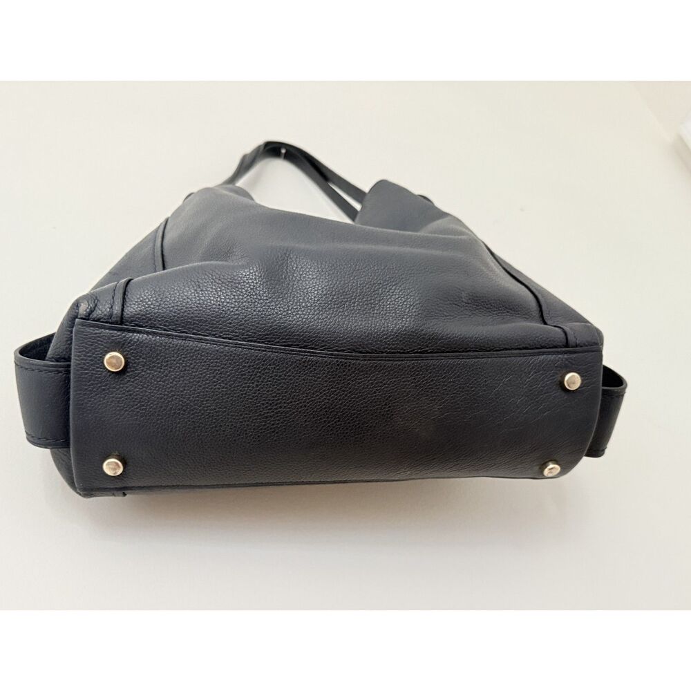 Coach Edie 31 Shoulder Bag Pebble Leather Slouchy Tote Polished Dark Blue Purse - Picture 3 of 11
